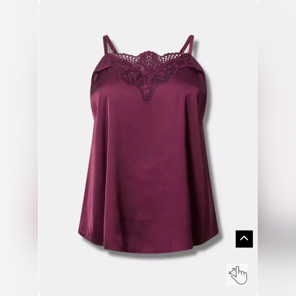Torrid Sophie Lace Trim Cami Size 0 (Medium-10)